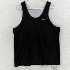 VINTAGE Nike Mesh Basketball Jersey Tank Top Mens Small Black Practice Training