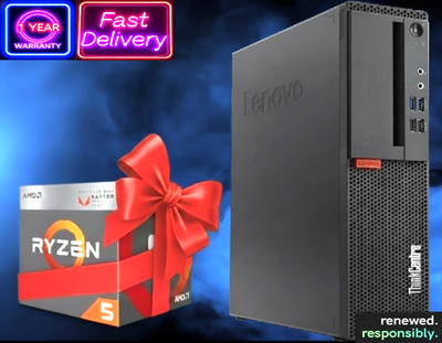 #ad Lenovo ThinkCentre: Ryzen 5 Pro 2400G 8GB RAM 128GB SSD Zorin Core Edition $99.95