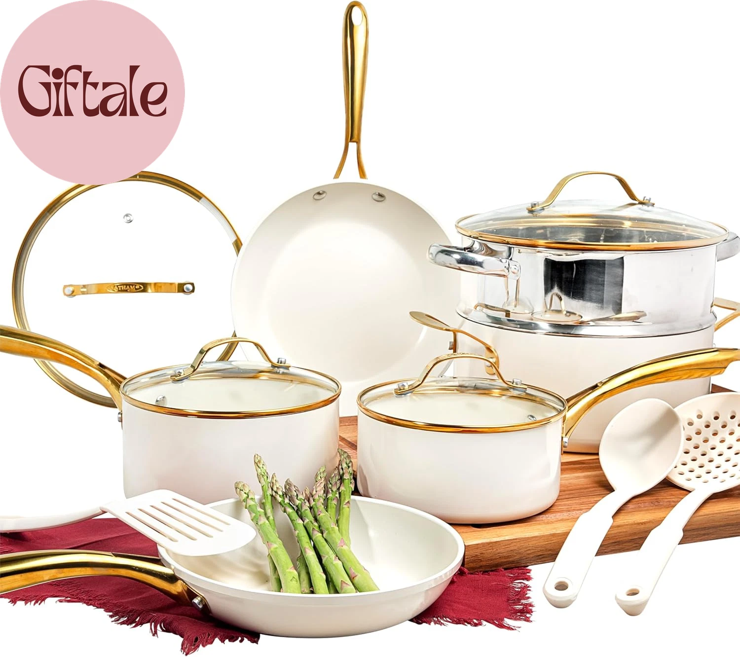 15 Pc Ceramic Cookware Set, Ceramic Pots and Pans Set Non Stick with Cooking Ute
Opens in a new wind