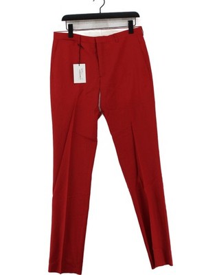 Paul Smith Herren Anzughose W 32 in Rot Wolle Neu Mit Etikett