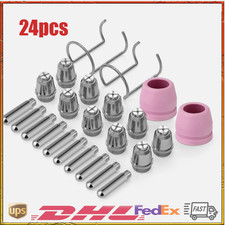 24pcs Plasma Cutter Torch Consumables Tip Kit For SG-55, AG-60, WSD-60, CUT50 60