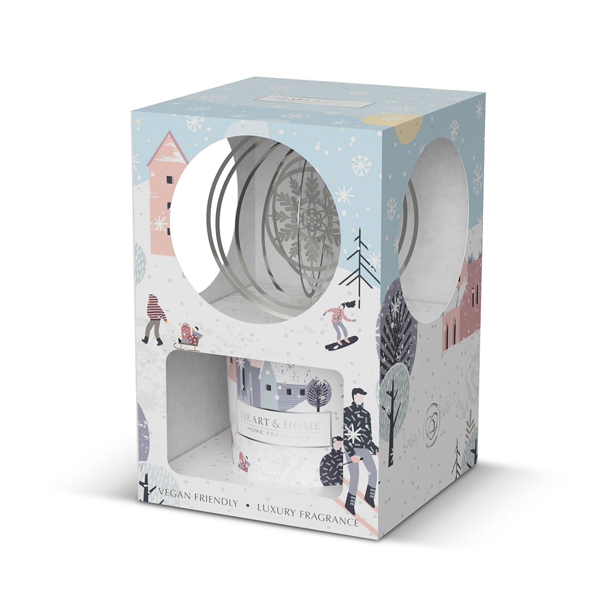 Coffret décoration de sapin avec bougie idée cadeau idéale pour les fêtes de fin d'année