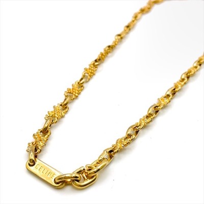 CELINE Necklace Chain Vintage Accessories Gold | eBay