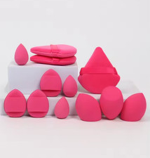 12 teiliges Allzweck Makeup Schwamm Set Rosa
