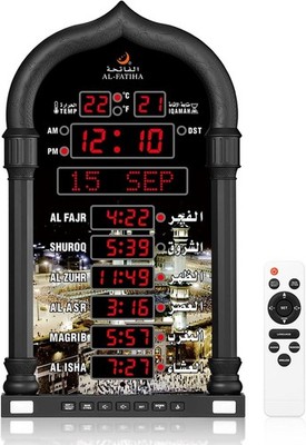 Azan Uhr Gebetsuhr LED Digital Moschee Gebetszeiten Wanduhr