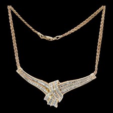 17" Diamond Necklace 93 Diamonds 1.18 Carat T.W. 14K Yellow Gold 6.3 B01120238 