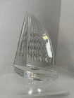 Waterford Crystal Sailboat Paperweight Nautical Sailing Boat Beach Signed Vtg 6"