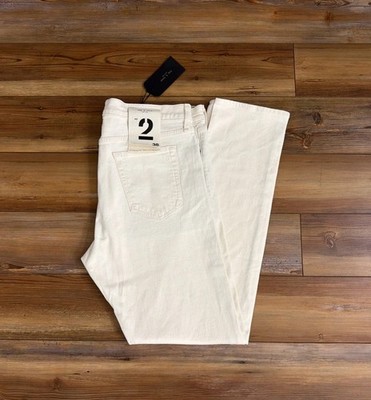 Rag & Bone White Fit 2 Slim Leg Pants Jeans Size 38 Button Fly MED20S1 NWT $225