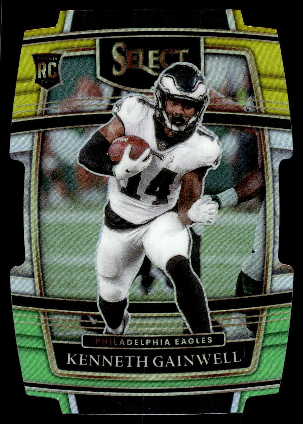 Kenneth Gainwell Panini Select #81 Green/Yellow Die Cut