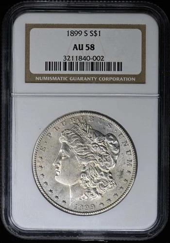 1899-S Morgan Dollar S$1 NGC AU58
