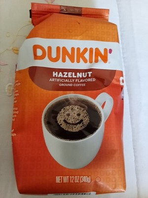 Dunkin' Donuts  Ground Coffee, Hazelnut, 12 Oz Per Bag