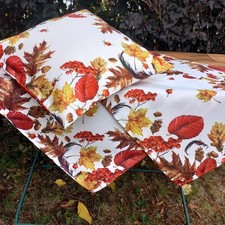 Herbst Tischdeckenserie&ndash;Bl&auml;tter-Druck, Leinenoptik,Poly Mitteldecle L&auml;ufer 183