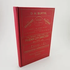 Phoenix City Directory 1892 Arizona State History 1971 Genealogy Vintage Book