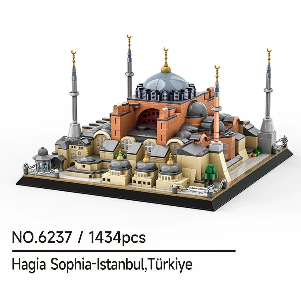 1434PCS Hagia Sophia-lstanbul Building Blocks Large Scale Architecture Model Kit - Image 2 of 4
