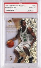1997 SKYBOX E-X2001 #80 RON MERCER PSA 9