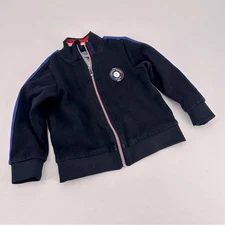 Jacadi Navy Blue Boys Zip Up Cardigan Size 3 3T