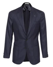 NWT EDUARDO DE SIMONE BLAZER jacket Navy blue wool luxury handmade Italy 56