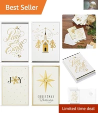 Thoughtful Religious Christmas Card Pack: 24 Cards with Eco-Friendly Envelopes