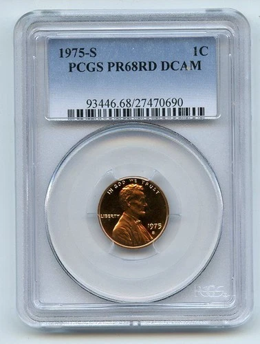 1975-S Lincoln Memorial Cent Proof — photo from the most recent tracked eBay sale