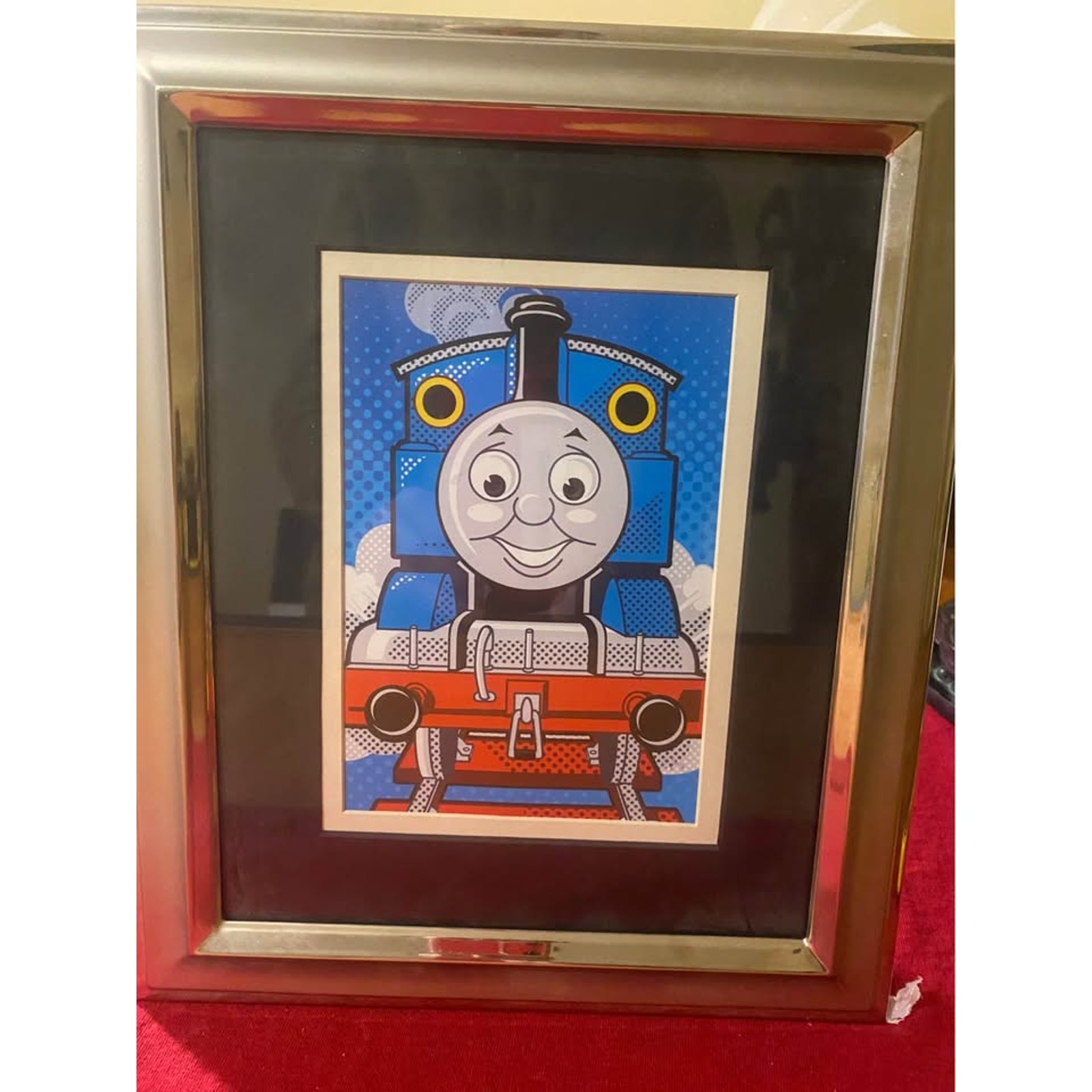 Framed print of 'Thomas the Tank Engine Front View' by artbyjames