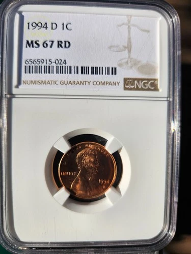 1994 D LINCOLN CENT PENNY NGC MS67 RD