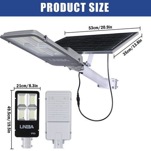 8700W 11000W Commercial Super Large Solar Street Lights Outdoor Dusk to Dawn+Rod - Picture 151 of 171