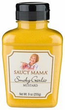 Saucy Mama rauchiger Knoblauch Senf (9 Unzen)- 6er PACK