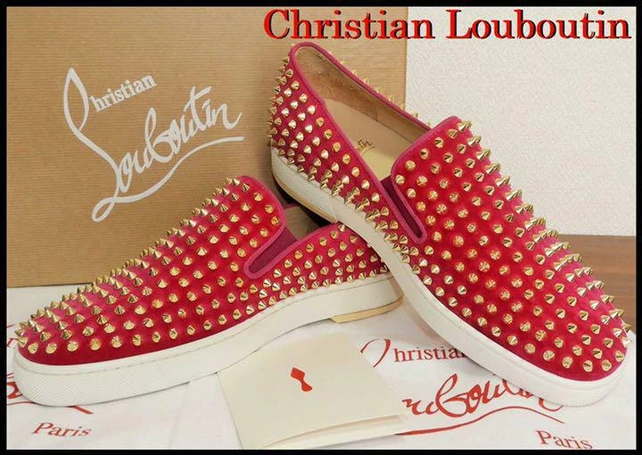 Christian Louboutin Men's Roller-Boat Patent Leather Slip-On