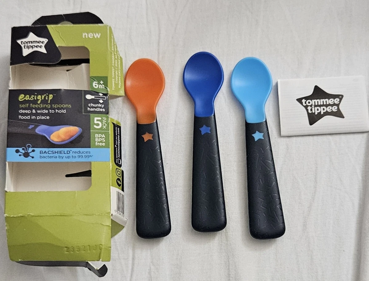 Tommee Tippee Easigrip Self Feeding Weaning Spoons Pack of 5 eBay