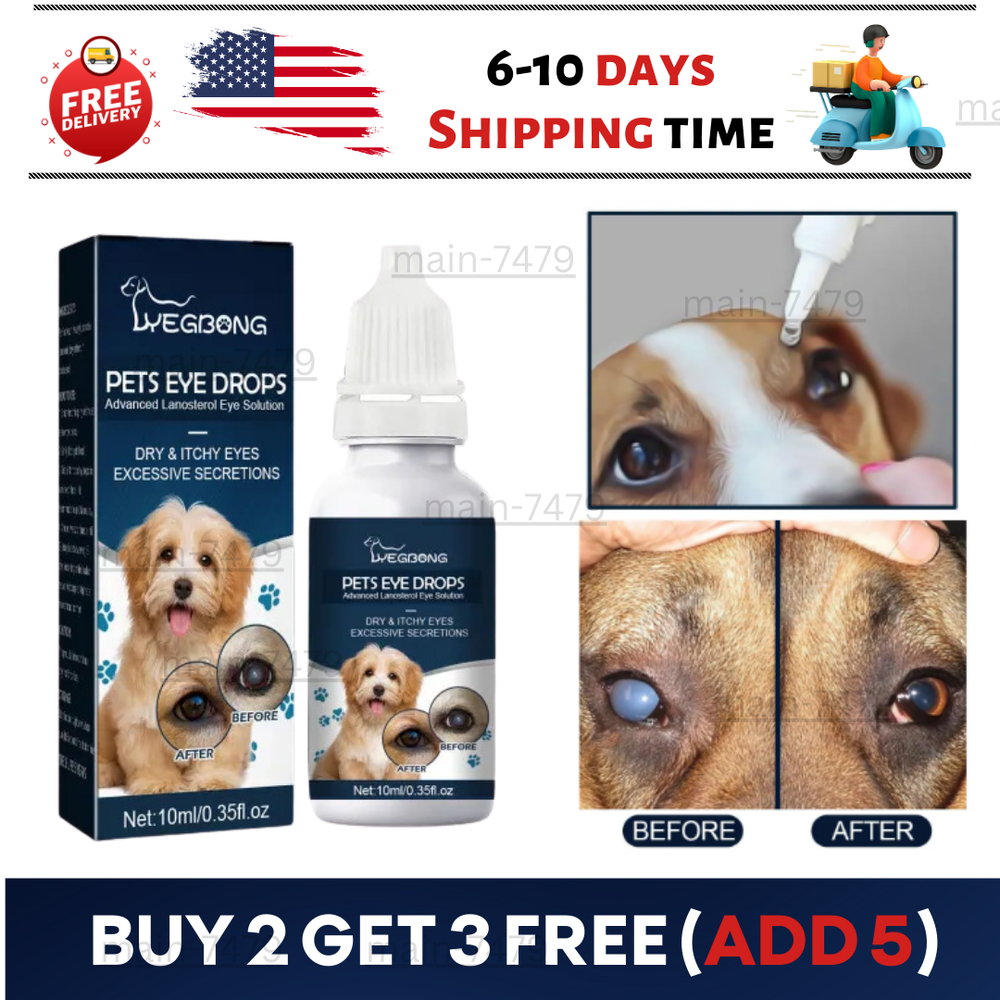 Pet Eye Drops Cataract Drops For Pet Eye Lubricant Drop Lanosterol Solution US