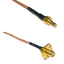RG316 SMB MALE BULKHEAD to RP-SMA Female Flange RF Cable Rapid-SHIP LOT
