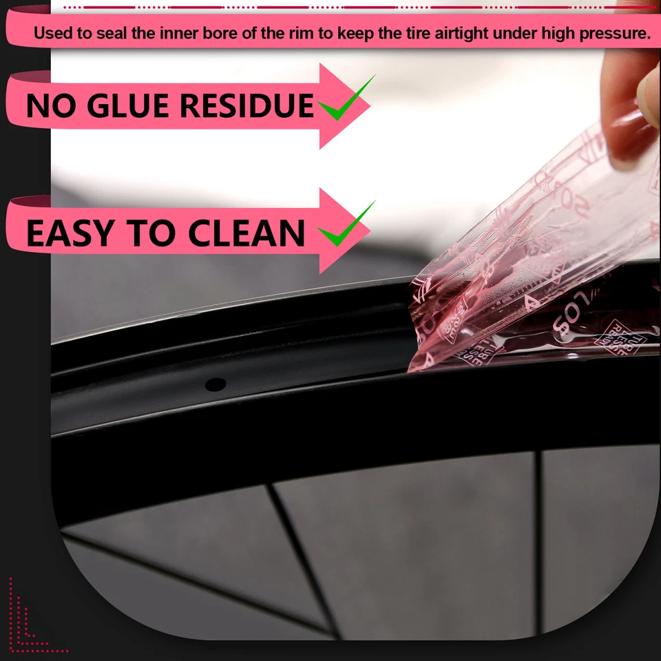 Cinta para llanta sin cámara para bicicleta BUCKLOS 17/19/21/23/25/28/30/32/35 mm*10M cinta para rueda Foto 3 de 4