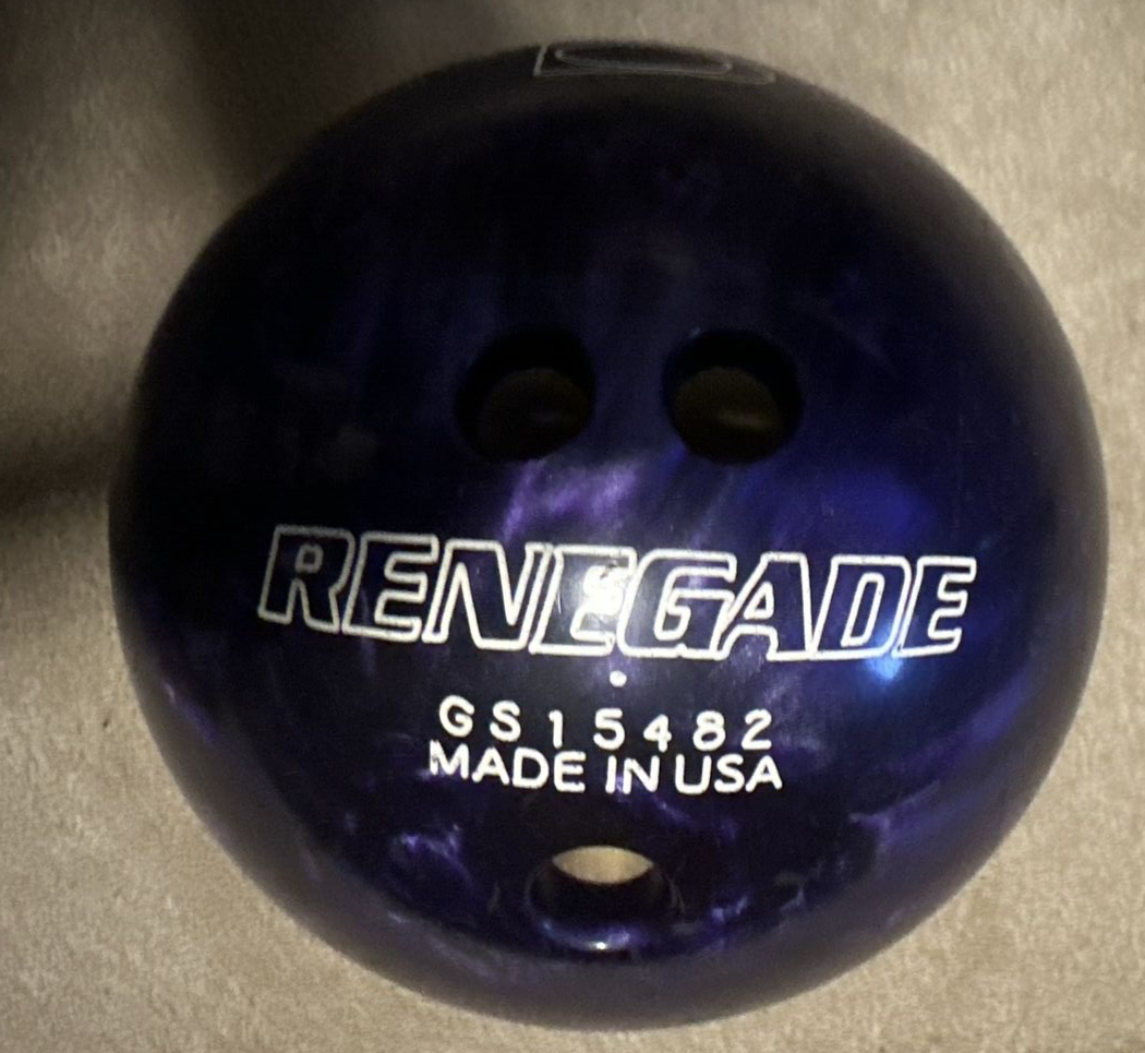 BRUNSWICK RENEGADE BOWLING BALL 8.5Lb USA MADE BLUE PURPLE BEAUTIFUL PATTERN eBay
