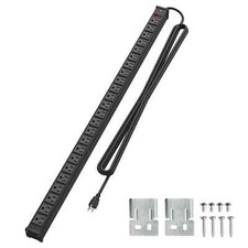 10 Ft Long Heavy Duty Power Strip with 24 Outlets Wall Mountable Power Strips...