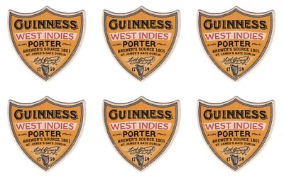 Guinness - 6 x Guinness West Indies Porter Bierdeckel - Neu
