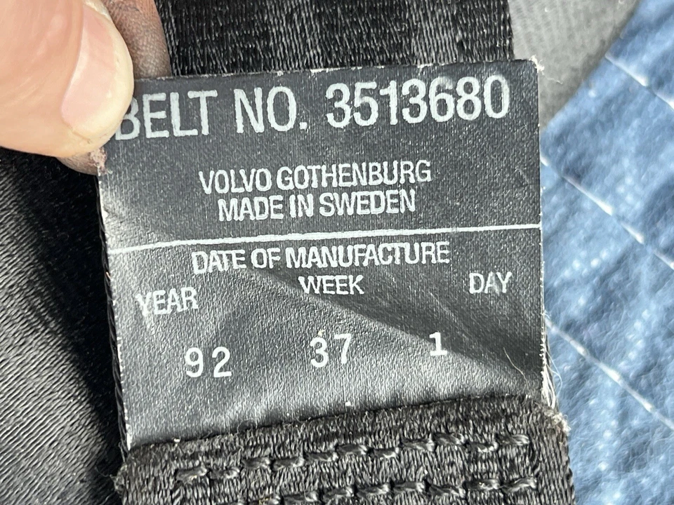 1989 - 1993 年沃尔沃 240 245 乘客前座皮带总成收回器原始设备制造商 #3682E — 第 3/4 张图片