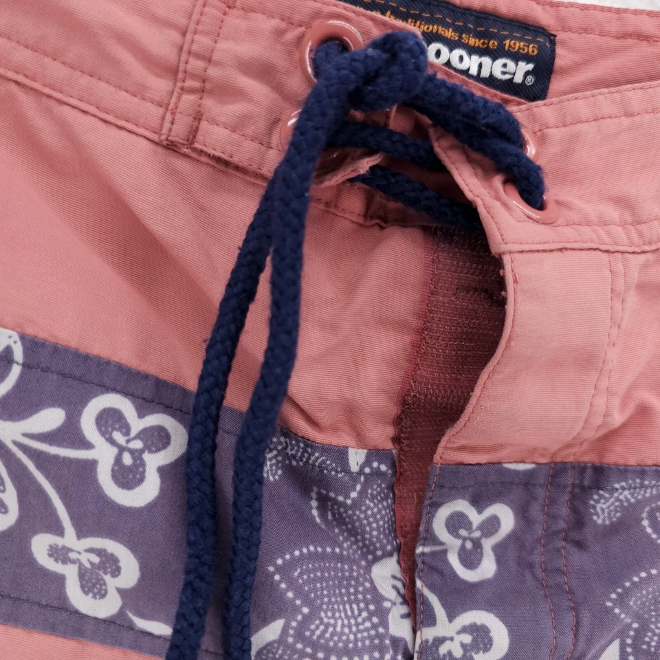 REYN SPOONER Board Shorts Striped Floral 100% Nylon Size 32 - Image 3 of 4