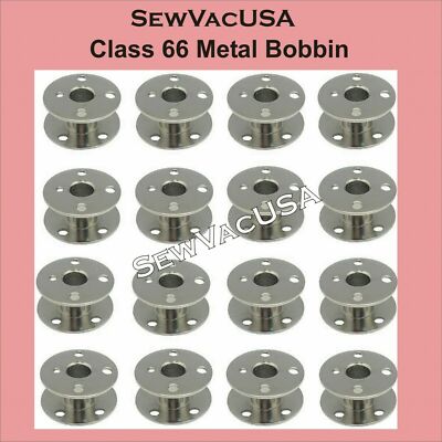 Metal 66 Class Bobbins # 172222 For  Singer Sewing Machines Listed (20) Bobbins