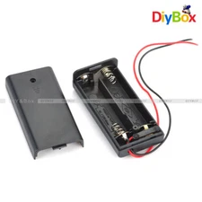 5PCS 2A Battery Clip Holder Box Case w/ ON/OFF Switch and Cover for 2AA battery