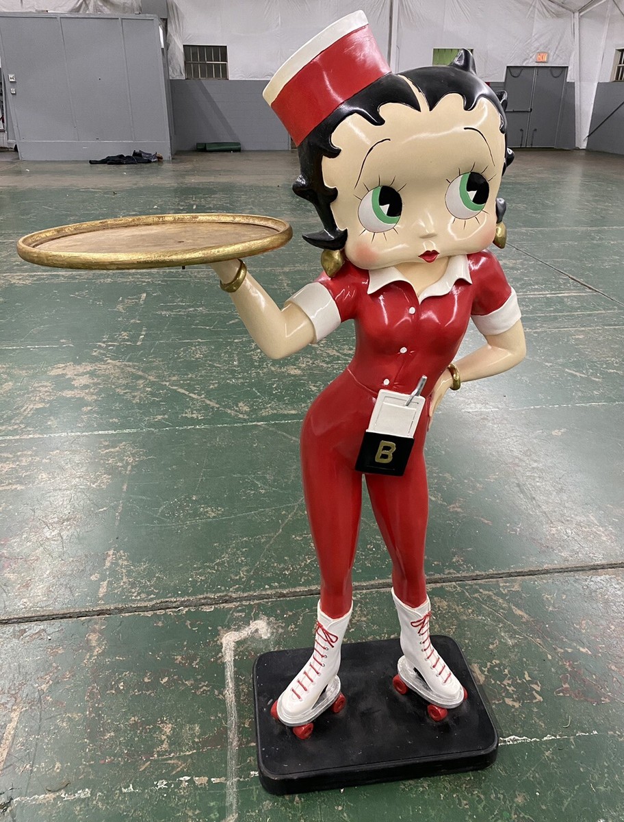 RARE Life Size Betty Boop 5.5' Foot Waitress Skating Pub Bar Car