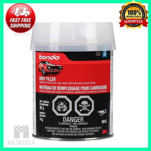 Bondo Auto Body Filler Kit Metal Car Repair Boat Cream Hardener Automotive 14 Oz eBay