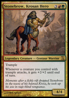 1x Stonebrow, Krosan Hero - Foil MTG - Time Spiral - Moderate Play