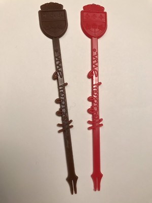 VINTAGE Holiday INN Hotel Swizzle Stick Stir Lot of 2 Red