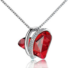 Birthstone Necklace for Women, Birthday Gifts for Women, Love Heart Crystal Neck
