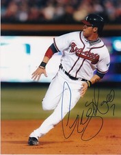 GREGOR BLANCO  ATLANTA BRAVES   ACTION SIGNED 8x10