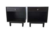 Authentic VTG Pair GLENN of CALIFORNIA Mid Century Modern Dark WOOD Nightstands