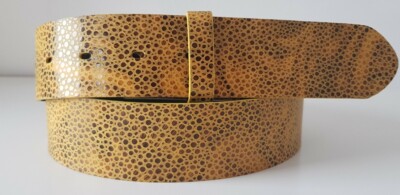   umjuBELT Damen Gürtel ''Gobi-Gecko gelb'' Leder Größe 80 85 90 95 100 extra soft
