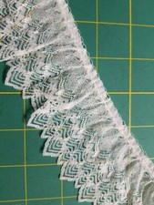 2 1/4 Inch White Poly Lace Per Yard  1.29 will combine shipping