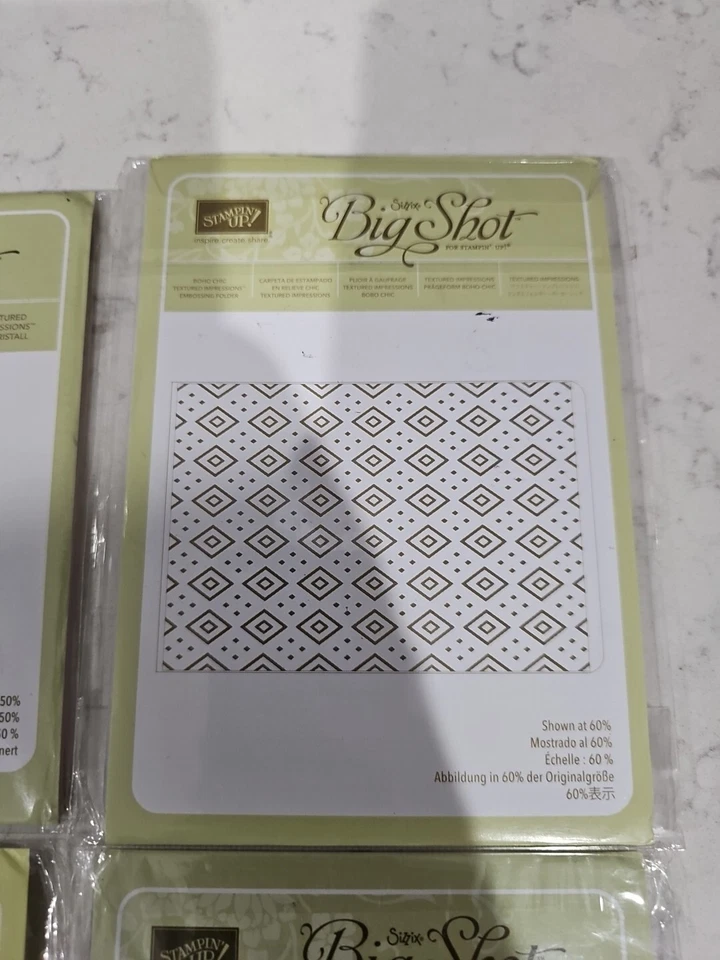 Lot Of 4 Stampin Up! Textured Impressions Lovely Lace, Flurry -Sizzix Big Shot - Image 4 of 4
