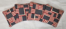 Cornhole Bean Bags - Corn Or Resin Set of 4 PATRIOTIC American Flags